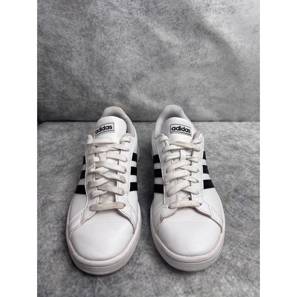 Adidas‎ Women's Grand Court Black and White Classic Cloudfoam Shoe Size 7.5 - Picture 3 of 10